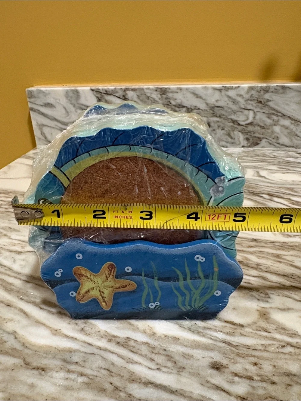 Fish Shaped Beach Themed Coasters. 4 NWOT.